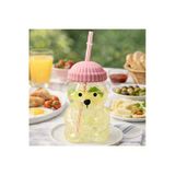 Kitchen Line Bearista Ayıcık Pipetli Borosilikat Bardak 580 ml Pembe – Kız Çocuk & Yetişkin