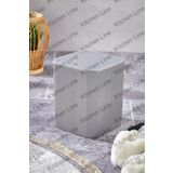 Kitchen Line ÇİZGİ MODEL, KARE DÖNEN PLASTİK KAPAK BANYO MUTFAK TEZGAH ÜSTÜ ÇÖP KOVASI 4LT GRİ
