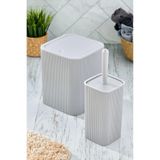 Kitchen Line KARE ÇÖP KOVASI TUVALET FIRÇASI SET 2'Lİ 5 LİTRE GRİ