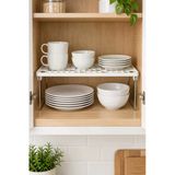 Kitchen Line Katlanabilir Metal Ayaklı Dolap İçi Raf Yükseltici 36X22x16 Cm Mutfak Ve Banyo Düzenleyici Organizer