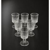 Kitchen Line Lumiglass Premium Kahve Yanı Sunum Bardağı 6’lı Set | Şık Espresso & Su Bardağı - Şeffaf - Beyaz