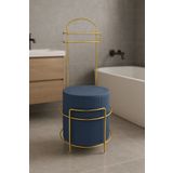 Kitchen Line LÜX GOLD BANYO WC TUVALET KAĞITLIĞI ÇÖP KOVASI TAKIM PLASTİK KOVA 6 LİTRE PASLANMAZ TEL