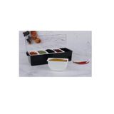 Kitchen Line MASTER 5 BÖLMELİ KAHVALTILIK, BAHARATLIK, REÇELLİK KAHVALTI SETİ ŞEFFAF KAPAKLI
