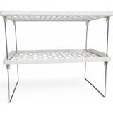 Kitchen Line Modern Mutfak Rafı – Metal Ayaklı Çok Amaçlı Organizer 2 Adet - Beyaz