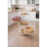 Kitchen Line Royal Tower 5 Katlı Metal Sebzelik Organizer – Beyaz