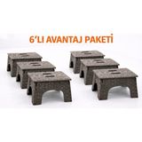 Kitchen Line Taşınabilir Pratik Katlanabilir Piknik, Kamp, Mutfak, Banyo Taburesi (Ton Farkı Olabilir) - Kahverengi