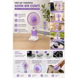 Kitchen Line Telefon Standlı Şarjlı Mini El Vantilatörü - USB Şarjlı - Taşınabilir Masaüstü Fan