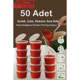 Kitchen Live 50 Adet Sızdırmaz 120 ml Buz Kalıbı Mini Saklama Kabı Sosluk Buzluk Kabı, Et Suyu, İlik Suyu