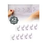 Kitchen Pembelia 2 Adet Şeffaf Güçlü Kendinden Yağışkanlı Kapı Duvar Mutfak Banyo Askı