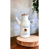 Kitchen Pembelia Ayçiçek Etiketli Porselen 1000ml Yağlık Yağdanlık Papatya Model