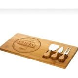 Kitchen Pembelia Bambu 4 Parça Peynir Sunum Tahtası Seti Peynir Sunum Tabağı