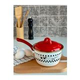 Kitchen Pembelia Emaye Yumurta Tenceresi ve Sos Tenceresi Rafadan Yumurta Haşlama Tenceresi