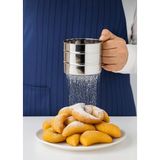 Kitchen Pembelia Metal Pratik Un Eleği-Lüx Paslanmaz Çelik Un ve Şeker Elek Pasta Kek Elek