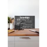 Kitchen Rules Cam Kesme Tahtası , Silikon Ayaklı, Isıya Kırılmaya Dayanıklı, Sunum Kesim Tablası - 30 x 45 cm