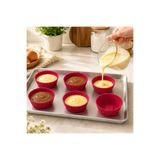 kitchen soft 2 Adet 6'lı Browni Model Silikon Kek Kalıbı 7 x 3 cm Mini Pasta ve Muffin Kalıbı - Asorti Renk