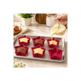 kitchen soft 2 Adet 6'lı Yıldız Model Silikon Kek Kalıbı 7 x 3 cm Mini Pasta ve Muffin Kalıbı - Asorti Renk