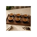 kitchen soft 6'lı 125 ml Borosilikat Cam Türk Kahvesi ve Espresso Fincanı Seti Kulplu Şeffaf