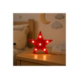kitchen soft Yıldız LED Gece Lambası Pilli Dekoratif Çocuk Odası Masa Lambası Duvara Asılabilir 1 Adet Asorti