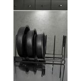 Kitchen Store 1 Parça Metal Siyah Tava ve Tencere Kapağı Düzenleyici Raf Mutfak Dolabı Tel Tencere Tava Organizer - 0