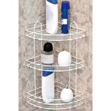 Kitchen Store 3 katlı Beyaz Banyo Köşeliği Köşe Rafı Duş Şampuanlık Duvar Düzenleyici Organizer Raf