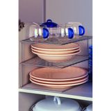 Kitchen Store 3 Katlı Tabaklık Dolap Içi Tabak Mutfak ve Tezgah Düzenleyici Raf Mutfak Rafı
