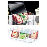 Kitchen Store 6 Bölmeli Kapaklı Çay Kutusu Poşet Bitki Çayı Kabı - 1 - Akrilik - Mutfak - Beyaz