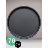 Kitchen Trend 70 cm Sini Sofra, Yemek Sunum Tepsi, Yer Sofrası - Siyah