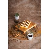kitchen trend Justwood Risus Top Ayaklı 17x25 Cm Ahşap Dikdörtgen Pasta Sunum Servis Tabağı