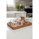 Kitchen Way 6'lı Kulplu Üzüm Kabartmalı Bubble Borosilikat Cam Kahve Yanı Bardağı Kw-716