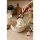 Kitchen Way Akasya Ahşap Ölçü Küreği Mutfak Kahve Baharat Şeker Un Ölçüm Kaşığı KW-3374