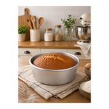 Kitchen Way Alüminyum Metal Yuvarlak Kek Kalıbı Dayanıklı Pasta Kek 2000ML Pişirme Kalıbı KW-3396