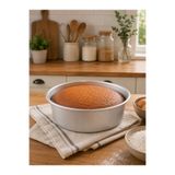 Kitchen Way Alüminyum Metal Yuvarlak Kek Kalıbı Dayanıklı Pasta Kek 4250ML Pişirme Kalıbı KW-3397