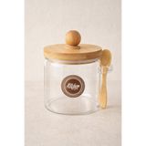 Kitchen Way Bambu Kaşıklı Conta Kapaklı Kavanoz Baharatlık 300ML KW-738