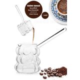 Kitchen Way Isıya Dayanıklı Üzüm Deseneli 400ml Borosilikat Cam Cezve Kw-357