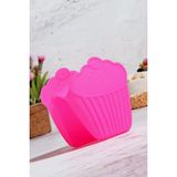 Kitchen World Cup Cake Şekilli lüx Silikon Fırın Tutacağı - Fuşya