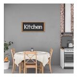 Kitchen Yazılı Çerçeve Görünümlü Ahşap Dekoratif Tablo Duvar Süsü