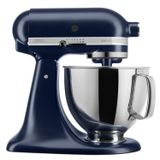 KitchenAid Artisan mutfak robotu, eğilebilir gıda işlemcisi, hamur yoğurma makinesi, 3 aksesuarlı ve paslanmaz çelik kaseli, 4,8 l, mürekkep mavisi