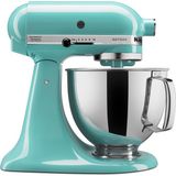 Kitchenaid Artisan Serisi 5 Quart Tilt Head Stand Mixer With Pouring Shield KSM150PS, Aqua Sky - Siyah