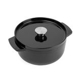 KitchenAid Cast Iron 22 cm/3,3 l kapaklı güveç tenceresi, yüksek kaliteli, sağlam ve uzun ömürlü, kızartma, kızartma, PAS içermeyen emaye iç kısım, indüksiyon, ergonomik sap, 260°C'ye kadar fırına