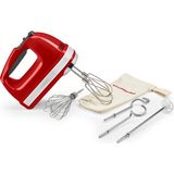 Kitchenaid El Mikseri 9 Seviye, Yumuşak Başlatmalı 85 W Sessiz Dc Motor, 6 Aksesuar - Karıştırma, Hamur Kancası, Çırpma ve Karıştırma Çubuğu, Döner Kablo, Çanta, Empire Red - Gümüş