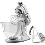 KitchenAid Mutfakaid KSM105GBCMC Mutfakaid KSM105GBCMC 5-Qt. Tilt-Head Stand Mixer With Glass Bowl - Metallic Chrome, Metallic Chrome - Siyah