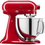 KitchenAid Mutfakaid KSM180QHSD 100 Yıl Sınırlı Kalpler Stand Mixer, Passion Red, 5 Qt - Siyah