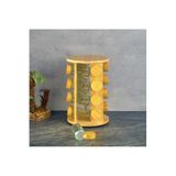 kitchenboost Bambu standlı basic cam tuzluk - 16 lı tuzluk biberlik baharatlık yuvarlak 125 ml.