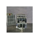 kitchenboost Basic cam tuzluk - 12 li tuzluk biberlik baharatlık 170 ml.etiketli