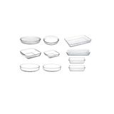 kitchenboost borcam tepsi seti - 10 parça paşabahçe borcam tepsi çeyiz seti takımı full set