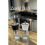 kitchenboost Dökmeli toz şekerlik - 2 li cam dökme toz şekerlik