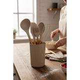 kitchenboost Elegant 5 parça silikon servis seti takımı - kaşıklık standlı