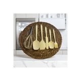 kitchenboost Elegant 6 parça silikon servis seti takımı krem