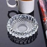 Kitchenboost Kesme Lüx Küllük - 2 Li Cam Kül Tablası Yuvarlak 12,5 Cm. Şeffaf