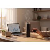 Kitchenboost Smart demleme filtreli çay kahve termosu - sıcak soğuk su termosu (siyah) 500 ml.